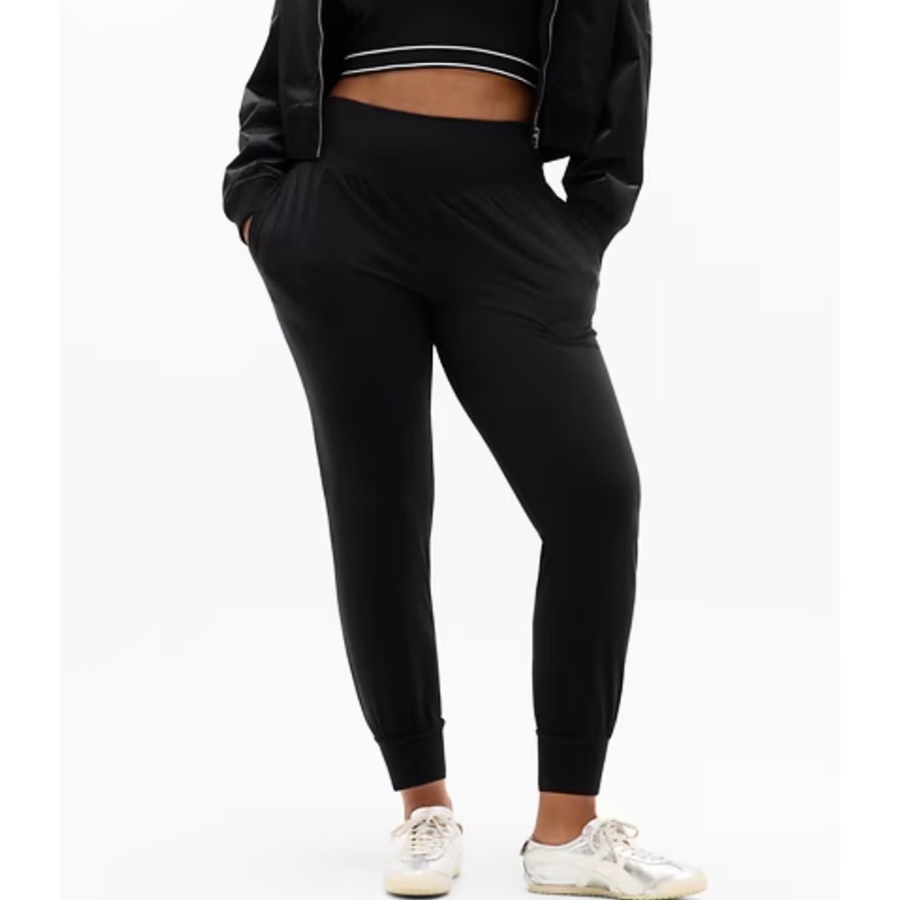 Athleta Salutation‎ Black High Rise Jogger Sz 1X